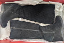 Donald J. Pliner Cadi Black Suede Wedge Boots, Size 7 with box