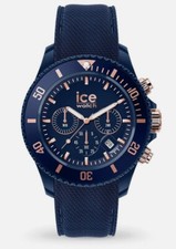 Ice-Watch ICE 020621 Chrono Dark Blue Rose Gold Large Chronograph Blue New M19