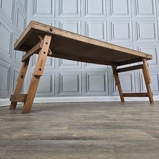 Vintage Folding Trestle Table