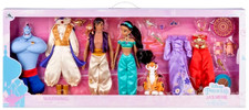 BOX DAMAGE 2022 DISNEY STORE ALADDIN Jasmine Classic Doll Gift Set JAFAR GENIE +