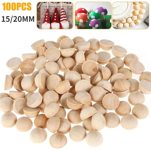 100pcs half wooden beads - half,