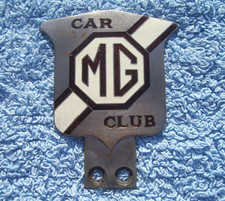 VINTAGE 1930s MG CAR CLUB BUMPER BAR BADGE~PRE WAR RARE FLAT TYPE MMM/P/T/Y/J/WA