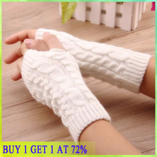Women Wrist Arm Knitted Mitten