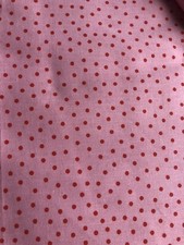 Cath Kidston ‘Rosali’ Pink Red Spots 100% Cotton Fabric 150cm wide Crafts