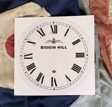 Replica WW2 RAF Biggin Hill 12inch Wall Clock Dial Print.