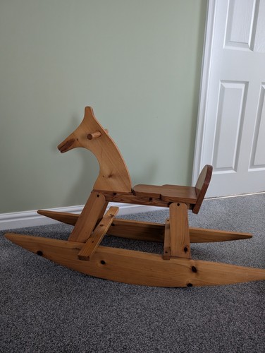 Vintage wooden 1970 rocking - vintage,