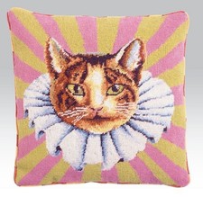 Ehrman CAT IN A RUFF by KAFFE FASSETT - NEW - tapestry needlepoint RARE KIT