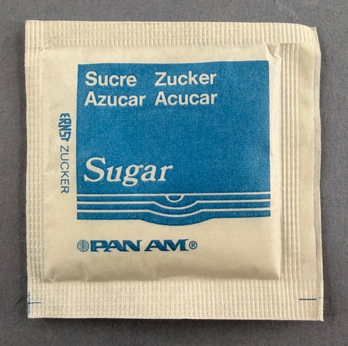 Pan airline sugar packet - pan, am
