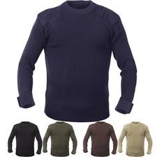 Crewneck Acrylic Sweater Military Uniform Army Commando Thick Warm Winter Crew