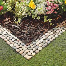 Border Garden 4 Pack Pebble Plant Lawn Edging Stone Strips Bathroom Wall Tiles