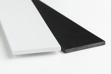 PVC Flat Bar Trim 1m Black & White – Wall Edge Strip Cover Door Architrave Panel