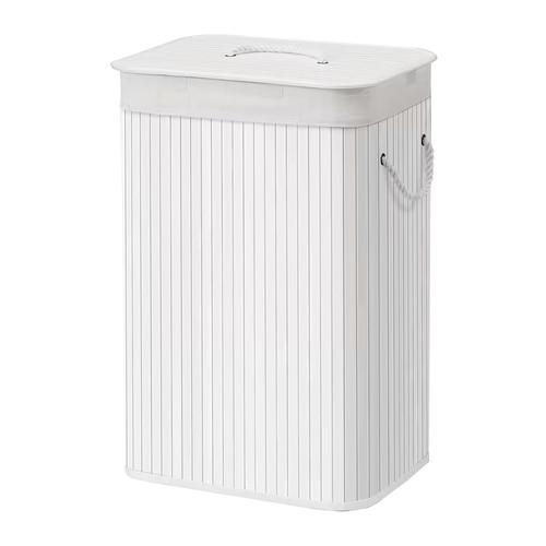 Bamboo laundry hamper with lid - bamboo,
