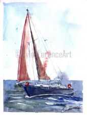 Painting of a Beneteau 34 yacht Limited Print sailing Gift sailing print