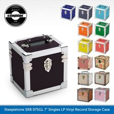 7" Vinyl Record Storage Box Flight Carry Case 7 Inch LP Album Steepletone SRB 07
