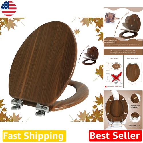 Elongated toilet seat walnut - seat,