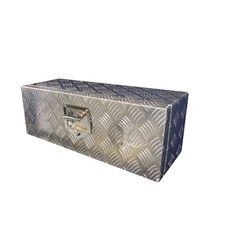 SET OF 3 ALUMINIUM CHECKER TOOLBOXES 26x9x9" LOCKABLE WITH KEYS IFOR WILLIAMS