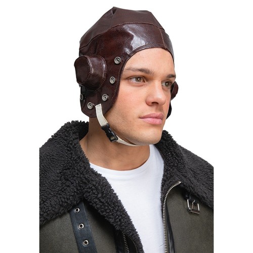 Pilot helmet brown - pilot, aviator
