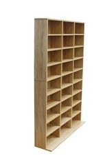 Bookcase Storage Cabinet Rack Unit Tower Organizer Adjustable Wooden 837 CD's