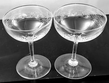 TWO ANTIQUE CHAMPAGNE GLASSES