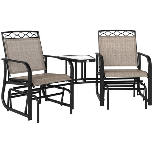 Outsunny double outdoor glider - double,