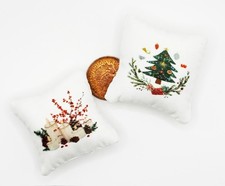 Dolls House Christmas Cushion Pair 1/12th Scale Miniature Accessory PR1 Tumdee