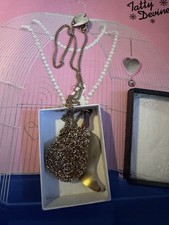 Tatty Devine Gold Glitter Pear