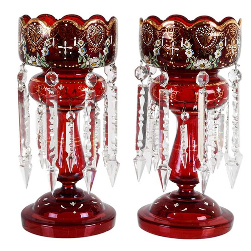 Victorian pair ruby - of,