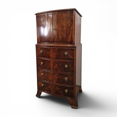 Bow front mahogany - front, tallboy