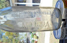 VINTAGE LARGE GLASS BOTTLE SHELLEY'S LEMONADE MILDURA VIC RARE
