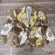 ZARA Linen Blend Floral Blazer