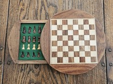 Round Miniature Wooden Travel