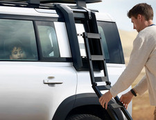 GENUINE BLACK LAND ROVER DEFENDER DEPLOYABLE ROOF LADDER - 90 & 110