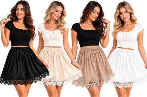 Half slip lace trim petticoat - slip,