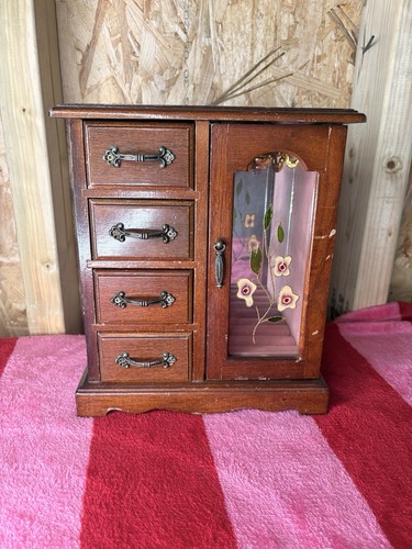 Vintage wooden jewelry box - jewelry,