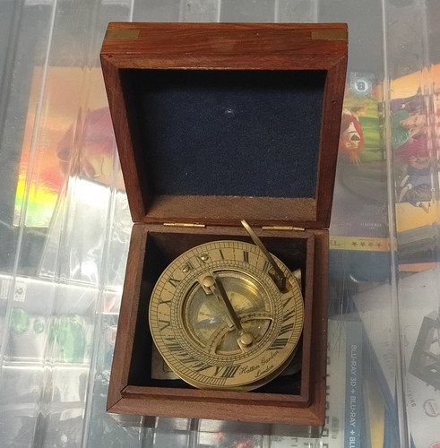 Brass sundial compass - brass, in