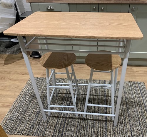 Breakfast bar table and stools - table,
