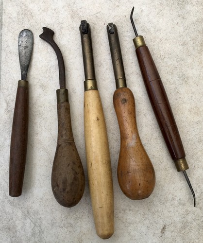 Vintage leather working - x,