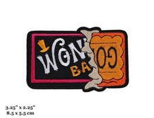 Wonka Bar Golden Ticket Willy Wonka Chocolate Factory Embroidered Iron On Patch