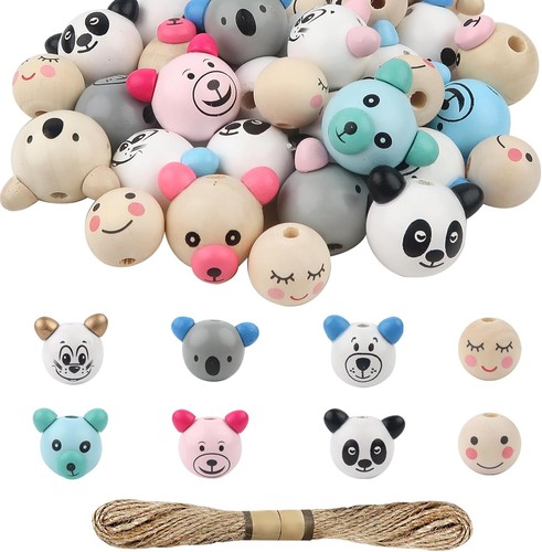 Toaob 40pcs wooden beads - toaob, with