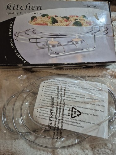 New vintage chrome silver - silver, oval