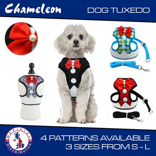 Dog tuxedo harness and lead - tuxedo,