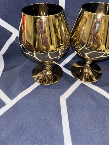 Vintage goblets cups golden - goblets,