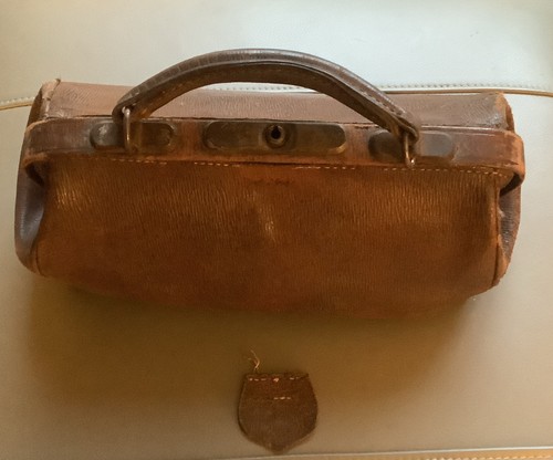 Antique small brown leather - antique,