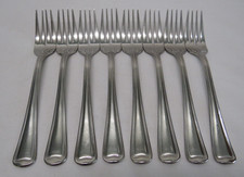 Gorham Monet Glossy Stainless  Salad Forks Set of 8