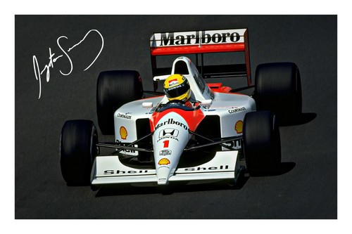 Ayrton senna signed - a4,