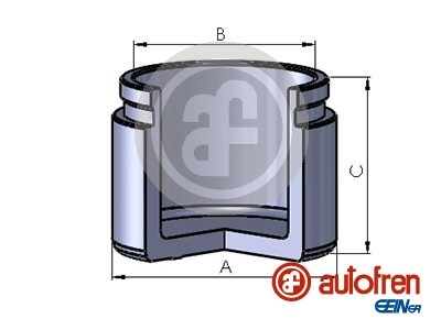Piston brake caliper for - brake,