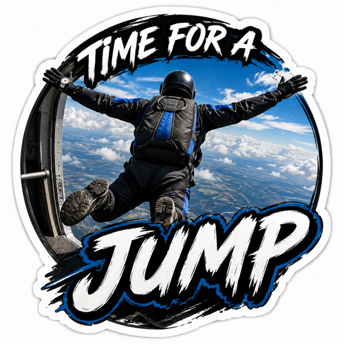 Skydiving sticker time for - time, a