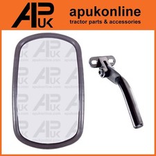 Universal Flat Exterior Mirror Head & Arm 10" x 6" for Fordson Dexta Tractor