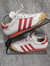 RARE🔥Adidas ROM White Leather RED & WHITE 2003 Sneakers UK 5