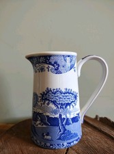 Spode Blue Italian Jug Pitcher Holds 1/2 Pint 12 cms Tall Vintage VGC